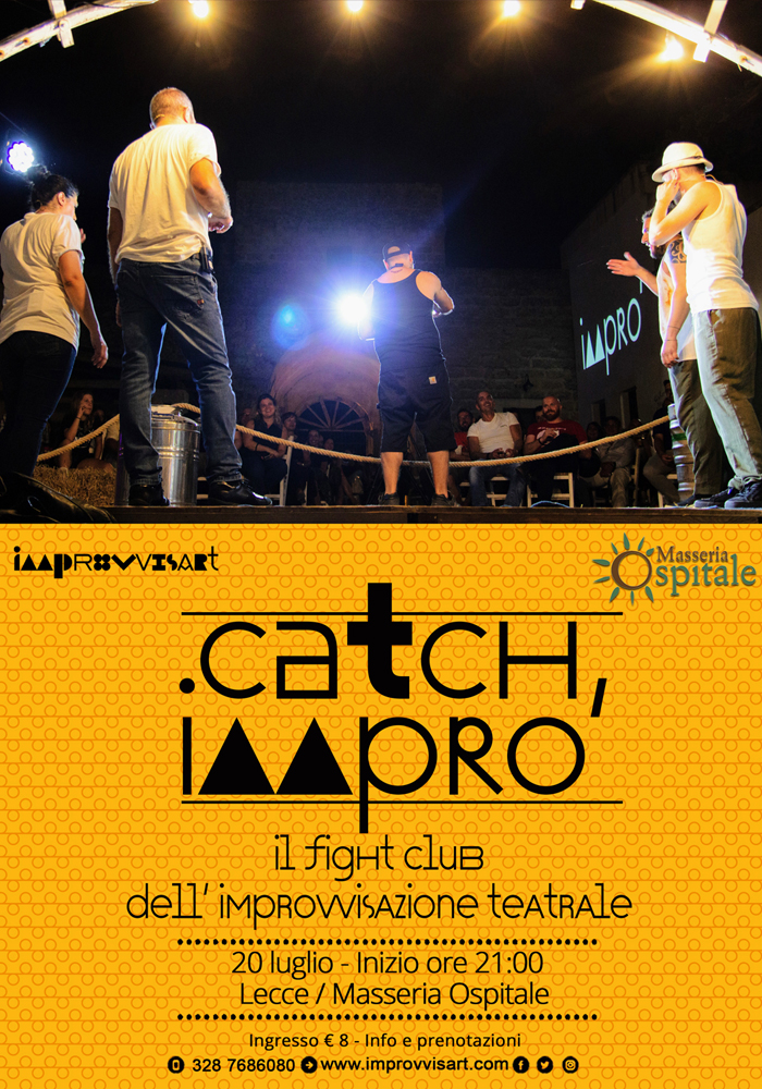Catch Imprò - il Fight Club dell'Improvvisazione Teatrale il 20 luglio a Lecce