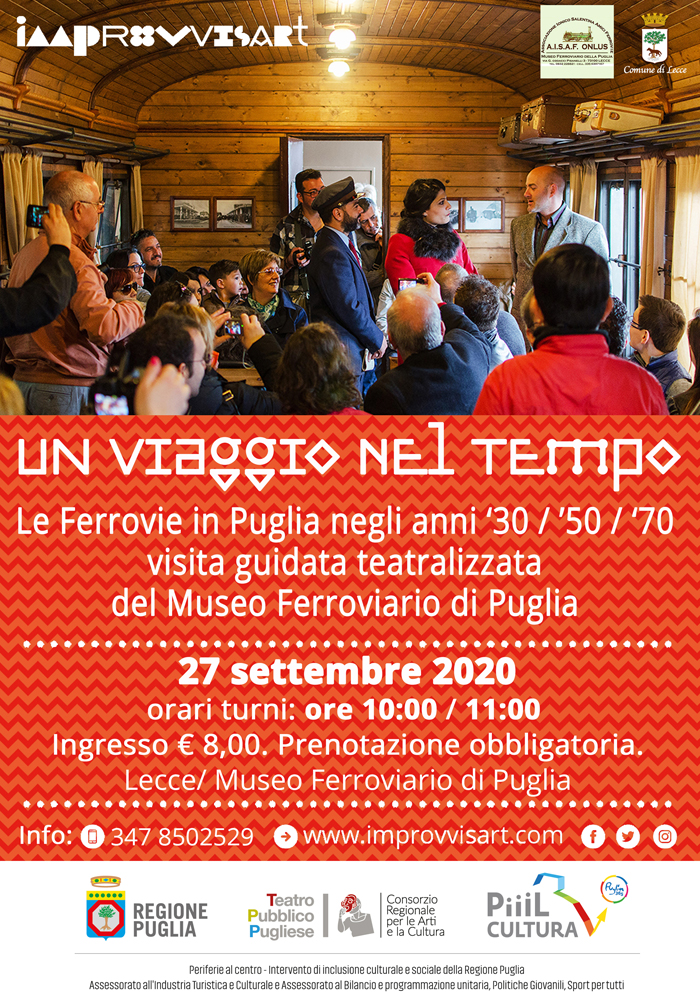 "Un viaggio nel tempo" al Museo Ferroviario di Puglia domenica 27 settembre a Lecce 