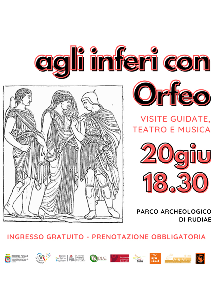 "Agli Inferi con Orfeo" il 20 giugno al Parco Archeologico di Rudiae