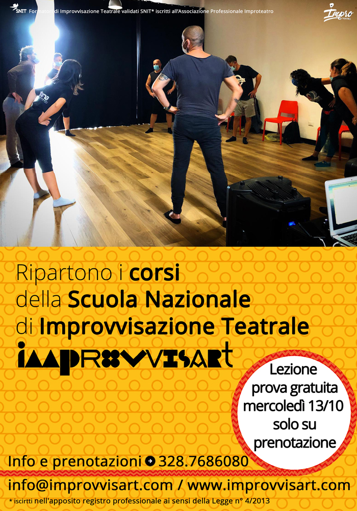 Lezione prova gratuita di Improvvisazione Teatrale mercoledì 13 ottobre a Lecce